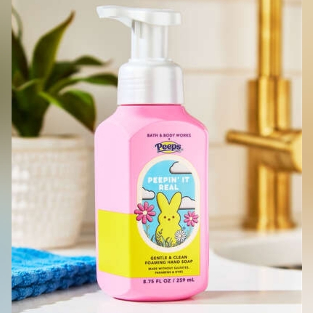 PEEPS Easter Basket w Peepin' It Real Pink Bunny Soap Bath & Body Works Collab - Picture 4 of 9
